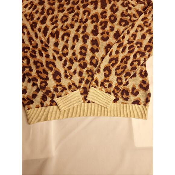 Fierce & Flirty – A New Day Leopard Luxe Knit (XS) |Wild Animal Print Pullover - Picture 3 of 8